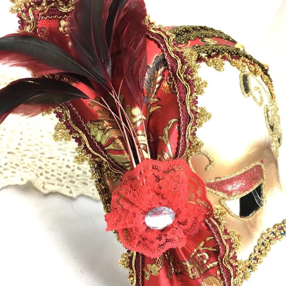 Venetian Victorian Roaring 20’s Half Mask NOS NWT